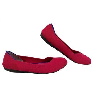 Rothy's Pink Knit Round Toe Flats | Size 8